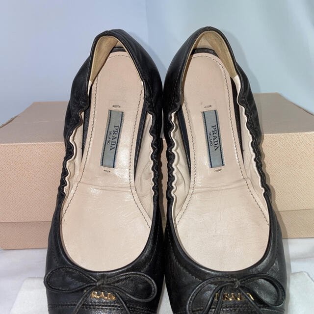 専用【美品】PRADA プラダ リボン レザー バレエシューズ 約22.5cm 2