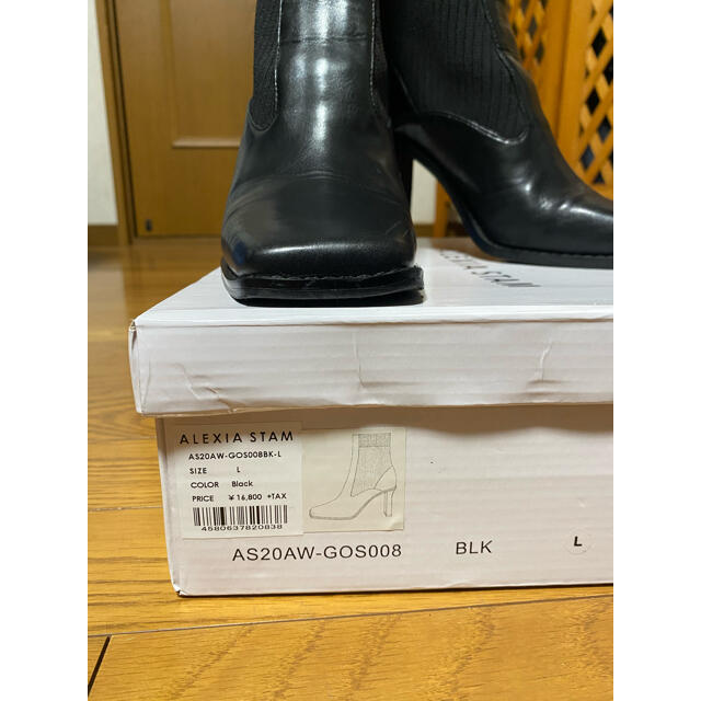 ALEXIA STAM(アリシアスタン)のSquare Toe Short Boots Black レディースの靴/シューズ(ブーツ)の商品写真