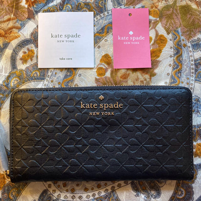 Kate Spade クローバー エンボス 型押し 長財布