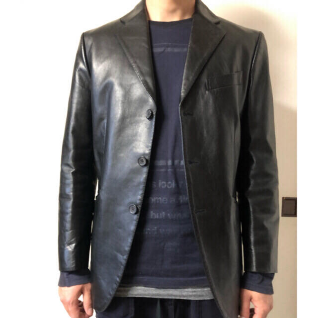 Paul Smith(ポールスミス)のGGK様専用　ポールスミス　レザー　ジャケット　黒　 メンズのジャケット/アウター(レザージャケット)の商品写真