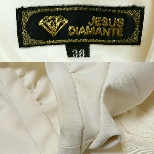 JESUS DIAMANTE(ジーザスディアマンテ)の【訳あり】ディアマンテの純白ワンピース レディースのワンピース(ひざ丈ワンピース)の商品写真