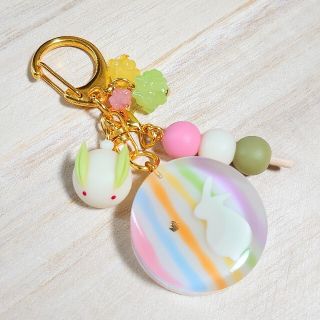 飴玉風の錦玉 和菓子のキーホルダー(キーホルダー/ストラップ)