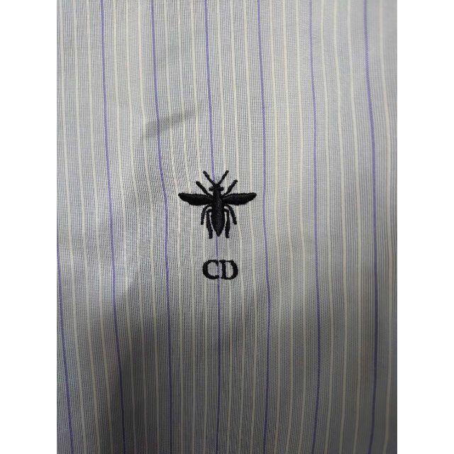 Christian Dior bee刺繍 ストライプ柄ブラウス チュニック