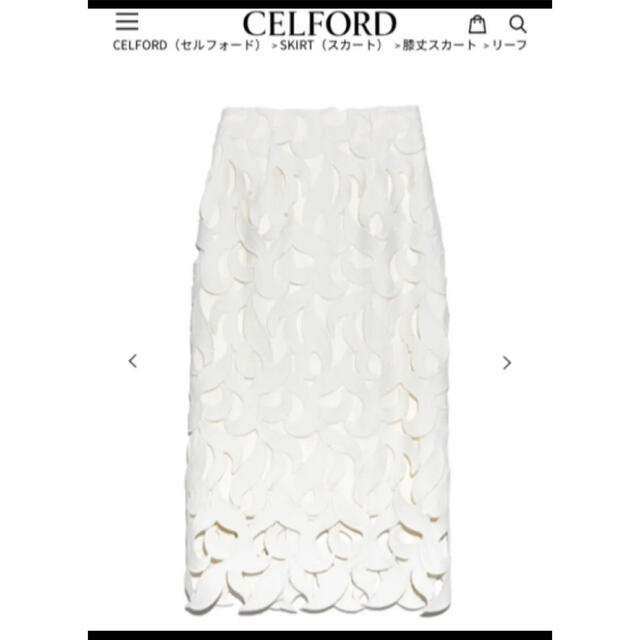 ＊CELFORD＊　リーフレーススカート レディースのスカート(ひざ丈スカート)の商品写真