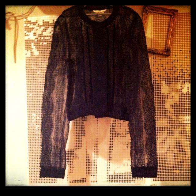 COMME des GARCONS - ニットプリント加工シアーカーディガン