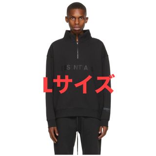 フィアオブゴッド(FEAR OF GOD)のESSENTIALS HALF ZIP MOCNECK  黒(スウェット)