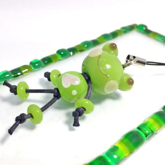 手作り とんぼ玉 * カエルくんストラップ *の通販 by MM|ラクマ 手作り とんぼ玉 * カエルくんストラップ *の通販 by MM|ラクマ