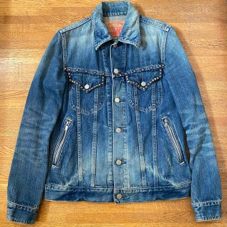 ヒステリックグラマー(HYSTERIC GLAMOUR)のヒステリックグラマー Gジャン Sサイズ スタッズ HYS デニムジャケット (Gジャン/デニムジャケット)