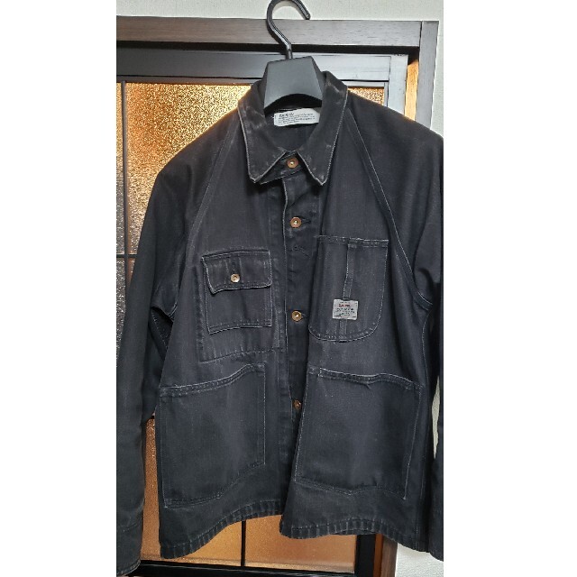 SUNSEA(サンシー)のdairiku 18ss デニムカバーオール　ブラック メンズのジャケット/アウター(Gジャン/デニムジャケット)の商品写真