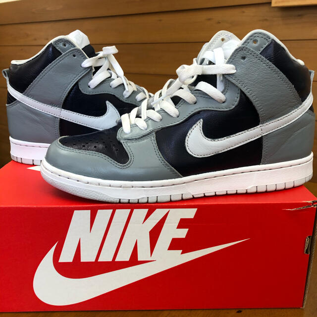 スニーカーNIKE DUNK HIGH "PURE PLATINUM" カスタム27cm