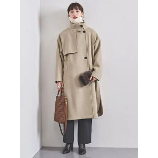 ユナイテッドアローズ(UNITED ARROWS)の《新品》ヘリンボーン スリット スタンドカラーコート(ロングコート)