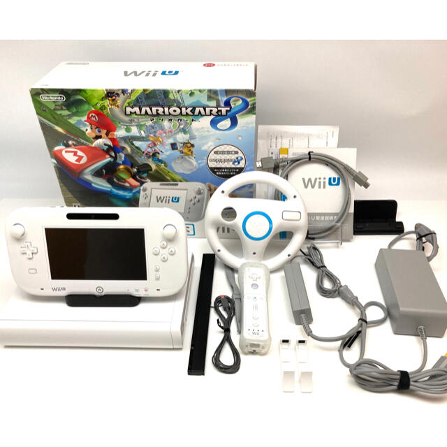 Wii U Wiiリモコン ハンドル付き Wiiu マリオカート8の通販 By Apollinaire1306 S Shop ウィーユーならラクマ