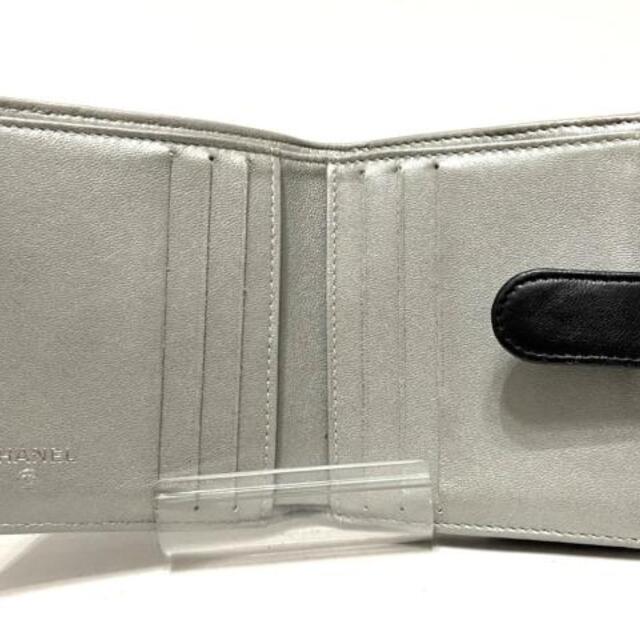 CHANEL(シャネル)のCHANEL(シャネル) Wホック財布 カメリア 黒 レディースのファッション小物(財布)の商品写真