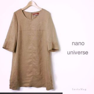 ナノユニバース(nano・universe)のかなで♡様専用♡キャメルブラウンドレス(ひざ丈ワンピース)