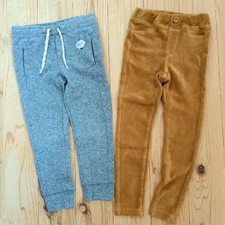 エイチアンドエム(H&M)の【試着のみ】H&M、GU110相当キッズズボン2本セット(パンツ/スパッツ)