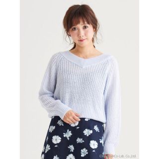 マジェスティックレゴン(MAJESTIC LEGON)のサックスニット＊新品タグ付き(ニット/セーター)