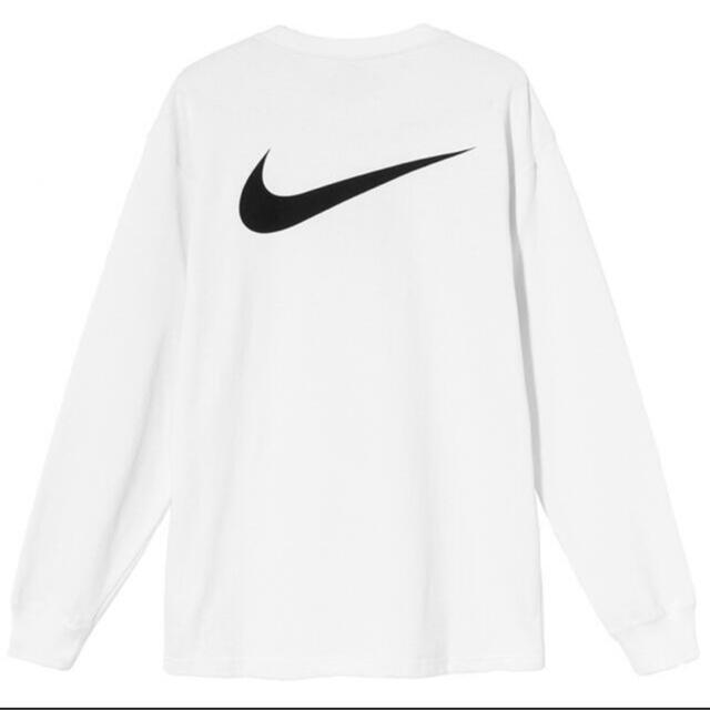 stussy nike SS LINK LS TEE WHITE XL - Tシャツ/カットソー(七分/長袖)