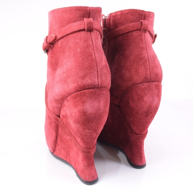 Bottega Veneta(ボッテガヴェネタ)の【BOTTEGAVENETA】ボッテガヴェネタ ブーツ スウェード 赤 37 レディース ブーティ レディースの靴/シューズ(ブーティ)の商品写真