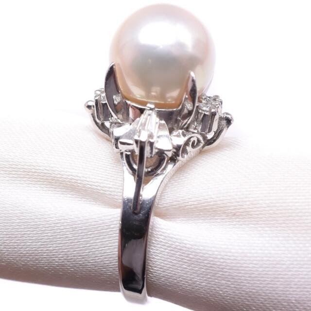 パール ダイヤモンド Pt900プラチナ×真珠 7号 レディース リング・指輪 レディースのアクセサリー(リング(指輪))の商品写真