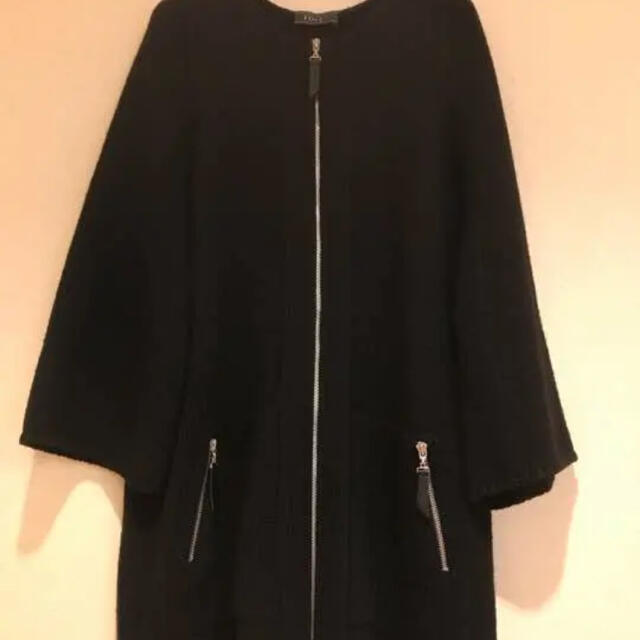 美品』フォクシー☆ウールコート☆ティアドロップ☆42 - ニットコート