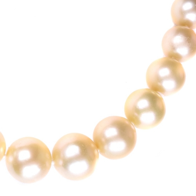 ゴールデンパール 真珠9～12ｍｍ K18イエローゴールド レディース ネックレス