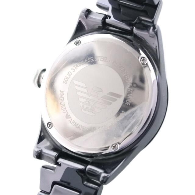 Armani(アルマーニ)の【ARMANI】エンポリオ・アルマーニ セラミカ スモセコ AR-1422 ステンレススチール クオーツ メンズ 黒文字盤 腕時計 メンズの時計(腕時計(アナログ))の商品写真
