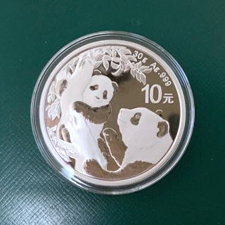 パンダ銀貨　30g　2021年　ケース入り(貨幣)