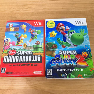 ウィー(Wii)のwii マリオ/ギャラクシー/スーパーマリオブラザーズ(携帯用ゲームソフト)