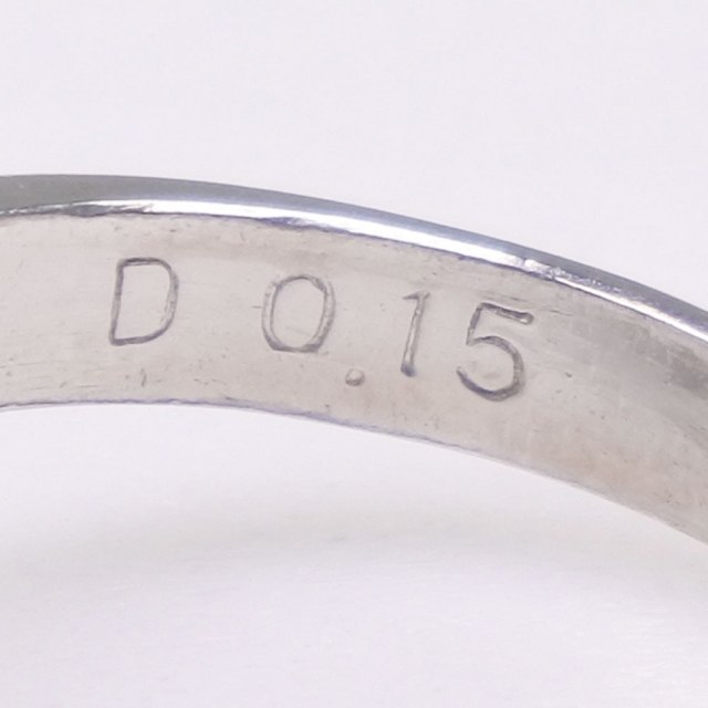 Pt900プラチナ×エメラルド×ダイヤモンド 7号 E0.59 D0.15 レディース リング・指輪 レディースのアクセサリー(リング(指輪))の商品写真