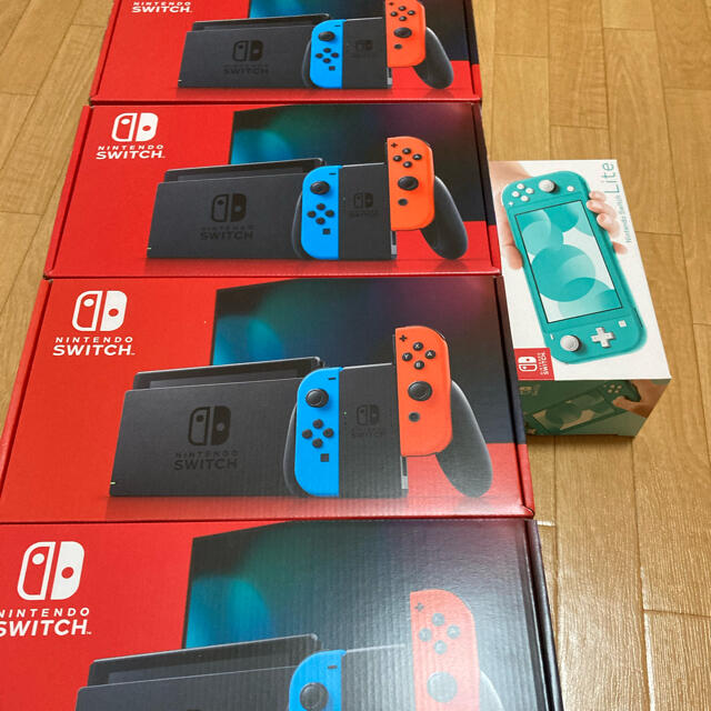 名作 Switch Nintendo - ネオン 4台 スイッチライト 1台 Switch ...