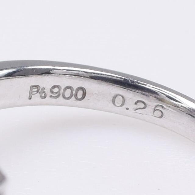 Pt900プラチナ リング・指輪 ダイヤモンド0.48ct/0.33ct 13号 7.5g レディース【美品】