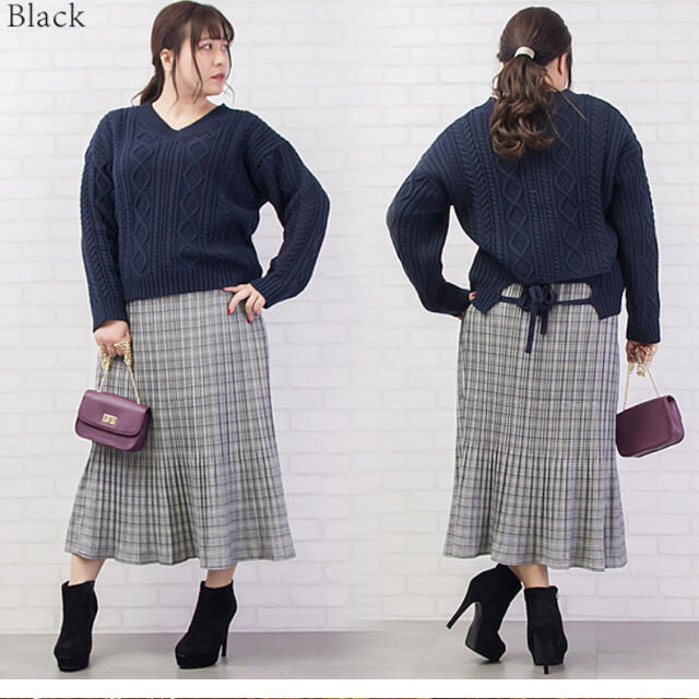clette(クレット)の♡大きいサイズ♡チェックプリーツスカート レディースのスカート(ロングスカート)の商品写真