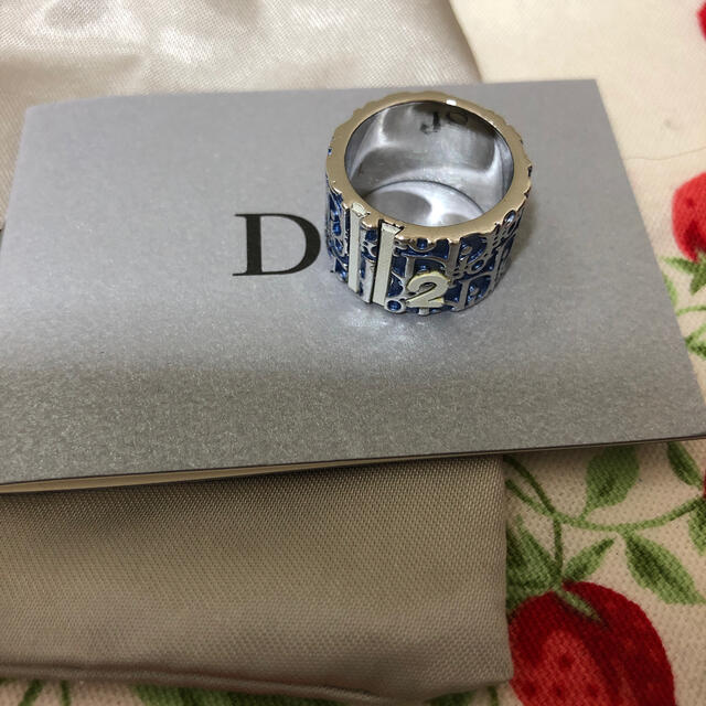 Christian Dior(クリスチャンディオール)のflower様極美品ディオール　トロッターリングブルー　ペアリング　10 11号 レディースのアクセサリー(リング(指輪))の商品写真