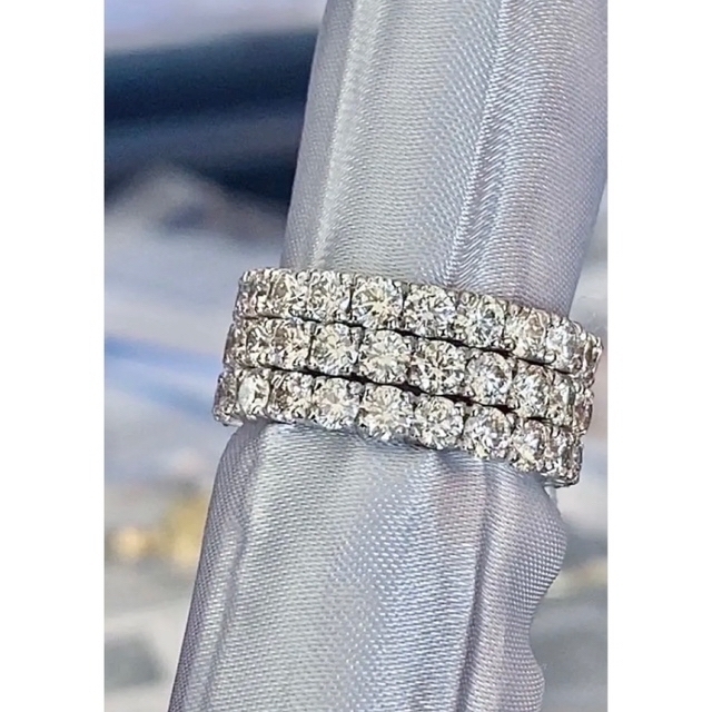 ミニ鑑別書付✨H&C 2.00ct フルエタニティダイヤモンドリング PT950 レディースのアクセサリー(リング(指輪))の商品写真