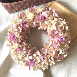 水無月紫陽花のリース　　　　　　　ドライフラワーリース(ドライフラワー)