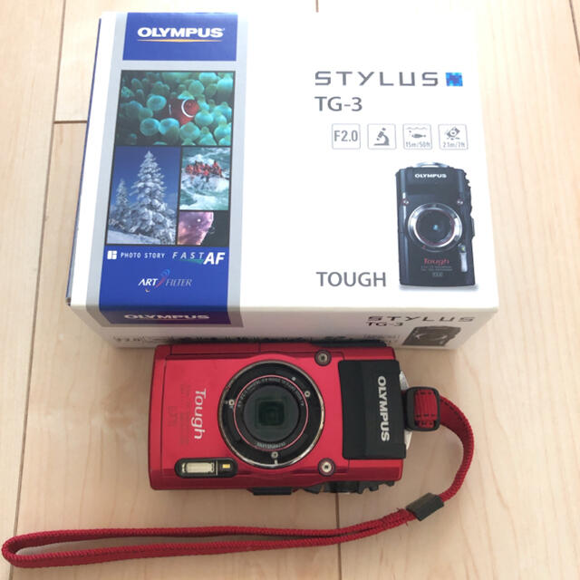 OLYMPUS(オリンパス)の防水カメラ　オリンパス TG TG-3 RED 赤 スマホ/家電/カメラのカメラ(コンパクトデジタルカメラ)の商品写真