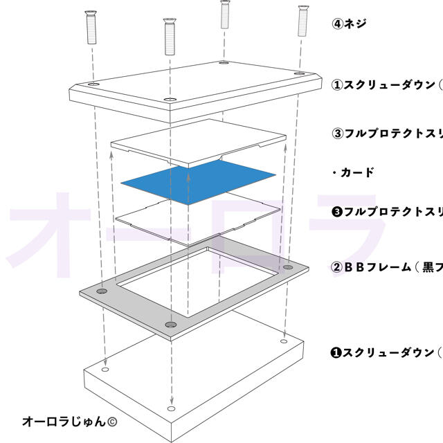 高級カードのディスプレイに最適】Rサイズ1/2インチ箔押しフルセット 1