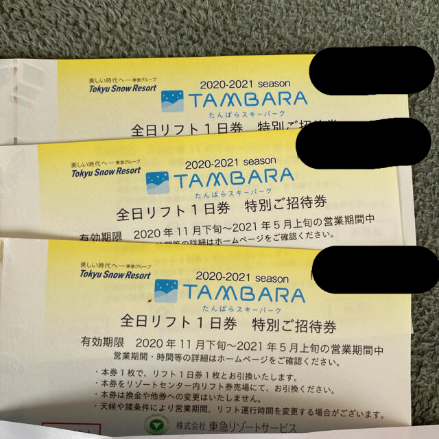 たんばらスキーパーク　リフト1日引換券　大人２枚枚数…２枚