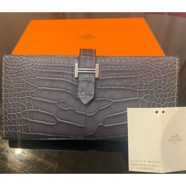 色々な Hermes - エルメス クロコ 財布 べアン 財布 - fncp.org.br