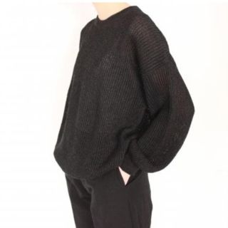 コモリ(COMOLI)のCristaseya WASHI PAPER SWEATER Black(ニット/セーター)