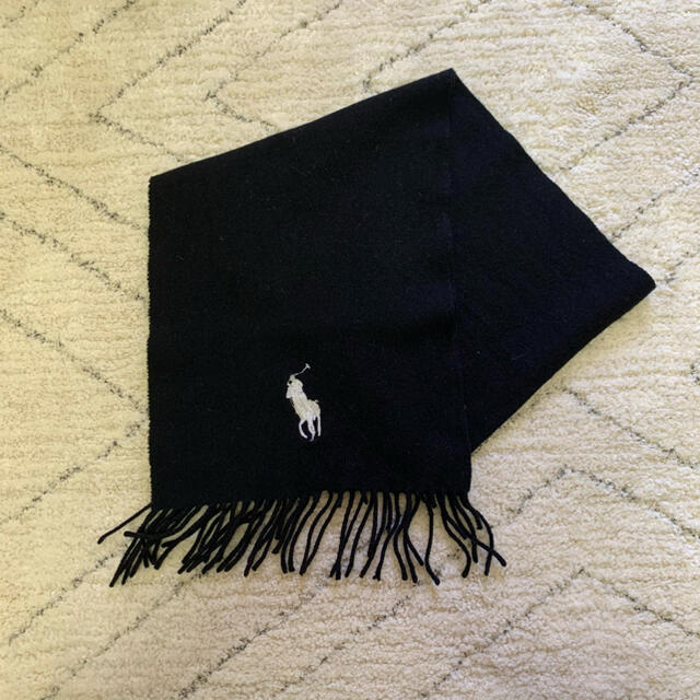 Ralph Lauren(ラルフローレン)のラルフローレン⭐️マフラー／ブラック レディースのファッション小物(マフラー/ショール)の商品写真