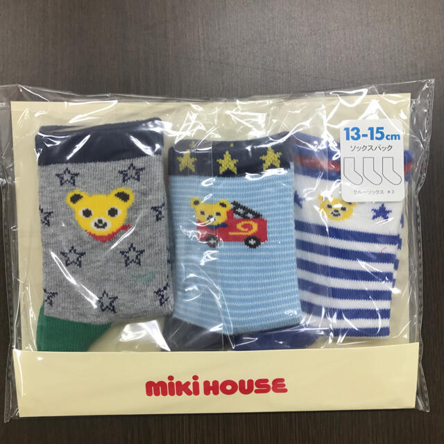 mikihouse(ミキハウス)のミキハウス靴下ソックスパック13-15cm キッズ/ベビー/マタニティのこども用ファッション小物(靴下/タイツ)の商品写真