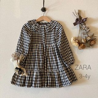 ザラキッズ(ZARA KIDS)のZARAザラ ｜ガーリー ギンガムチェック✾︎ワンピース*̩̩̥୨୧˖  (ワンピース)