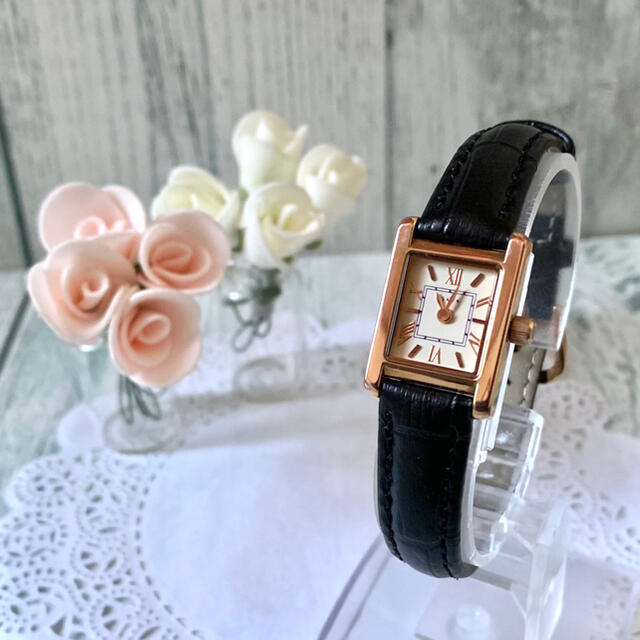 2021春大特価セール！ - agete 【電池交換済み】agete ピンクゴールド スクエア 腕時計 アガット 腕時計