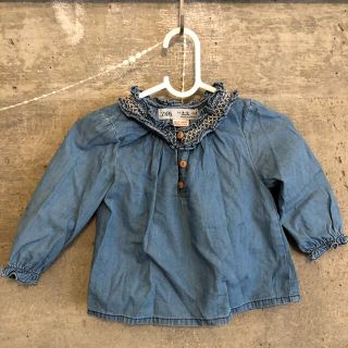 ザラキッズ(ZARA KIDS)のザラベイビー デニム　ブラウス ワンピース(ワンピース)