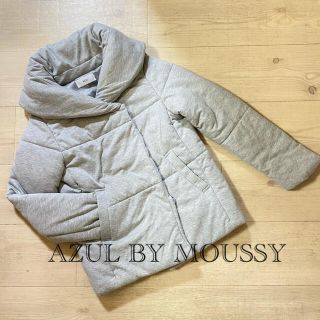 アズールバイマウジー(AZUL by moussy)のAZUL BY MOUSSY グレー中綿ダウン　ショルダーカラー(ダウンジャケット)