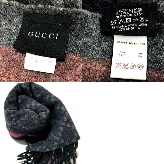 Gucci - グッチ 333019 シェリーライン タグ有 マフラー ウール