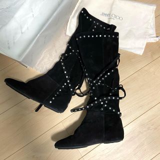 ジミーチュウ(JIMMY CHOO)の※maaさま専用※JIMMY CHOO 美品ロングブーツ　スタッズベルト巻き(ブーツ)