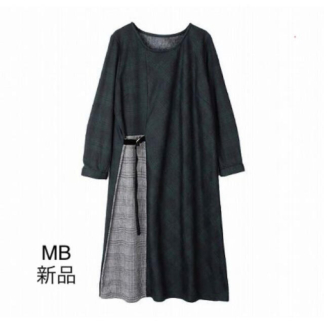 【新品:4L】MB チェックワンピース