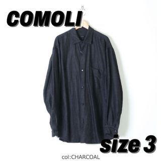 コモリ(COMOLI)のCOMOLI21SS ウールシルク シャツサイズ3(シャツ)